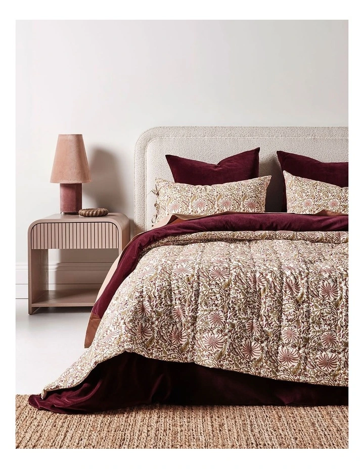 Oasis Coverlet in Mulberry image 1