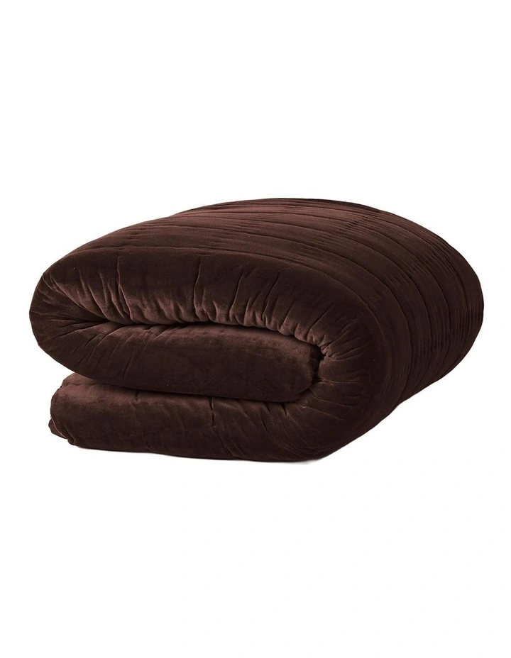 Luxury Velvet Coverlet in Chocolate image 5