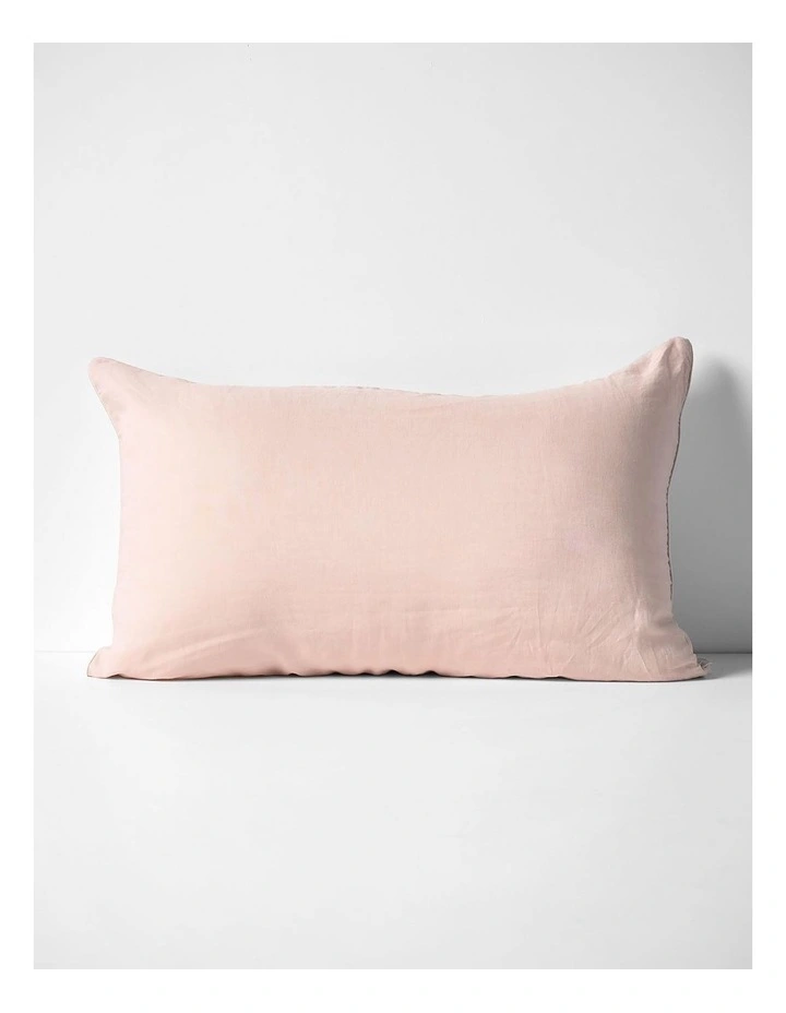 Zara Silk Linen Standard Pillowcase in Blush image 2
