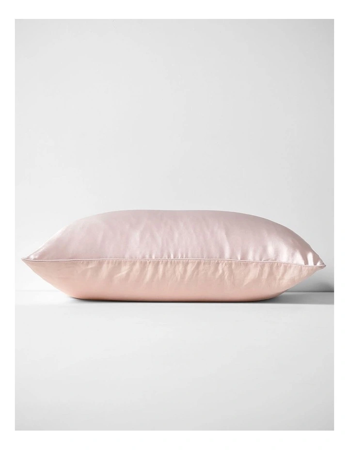 Zara Silk Linen Standard Pillowcase in Blush image 3