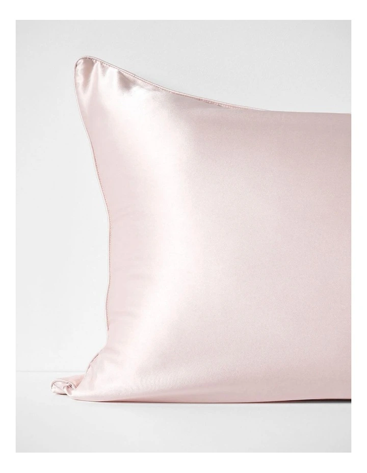 Zara Silk Linen Standard Pillowcase in Blush image 4