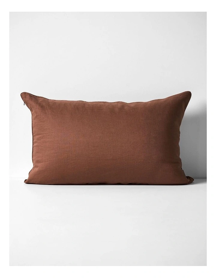 Zara Silk Linen Standard Pillowcase in Bronze image 2