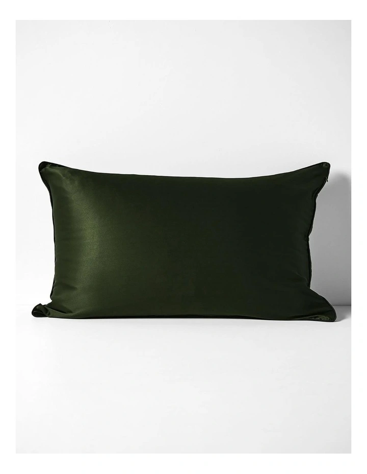 Zara Silk Linen Standard Pillowcase in Khaki image 1
