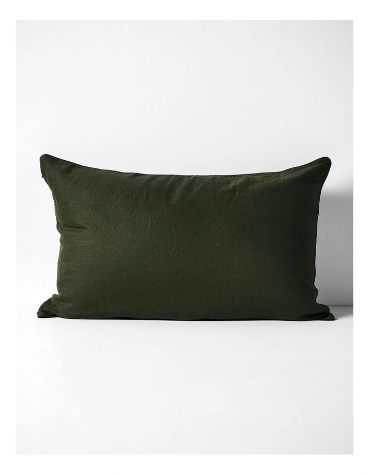 Zara Silk Linen Standard Pillowcase in Khaki image 2