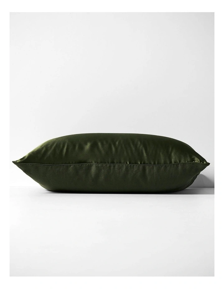 Zara Silk Linen Standard Pillowcase in Khaki image 3