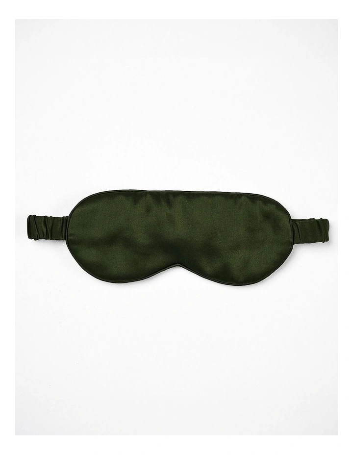 Zara Silk Sleep Mask in Khaki image 1