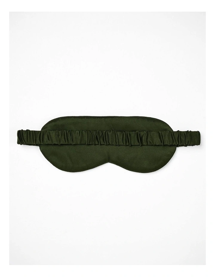 Zara Silk Sleep Mask in Khaki image 2