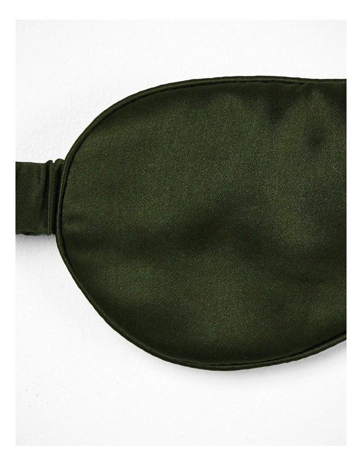 Zara Silk Sleep Mask in Khaki image 3