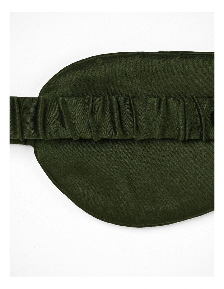 Zara Silk Sleep Mask in Khaki image 4