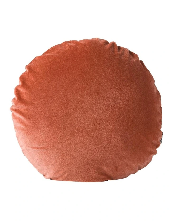 Luxury Velvet 55cm Round Cushion Brandy image 1