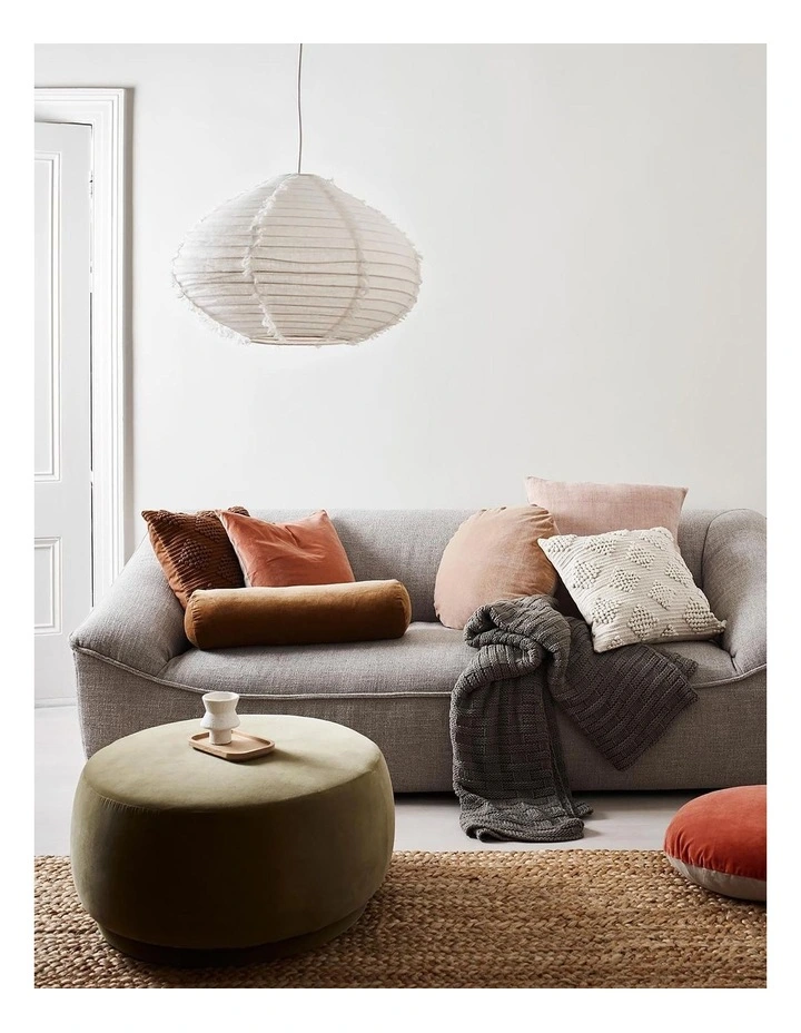 Luxury Velvet 55cm Round Cushion Brandy image 3