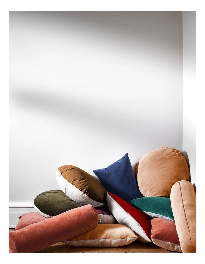 Luxury Velvet 55cm Round Cushion Slate image 2