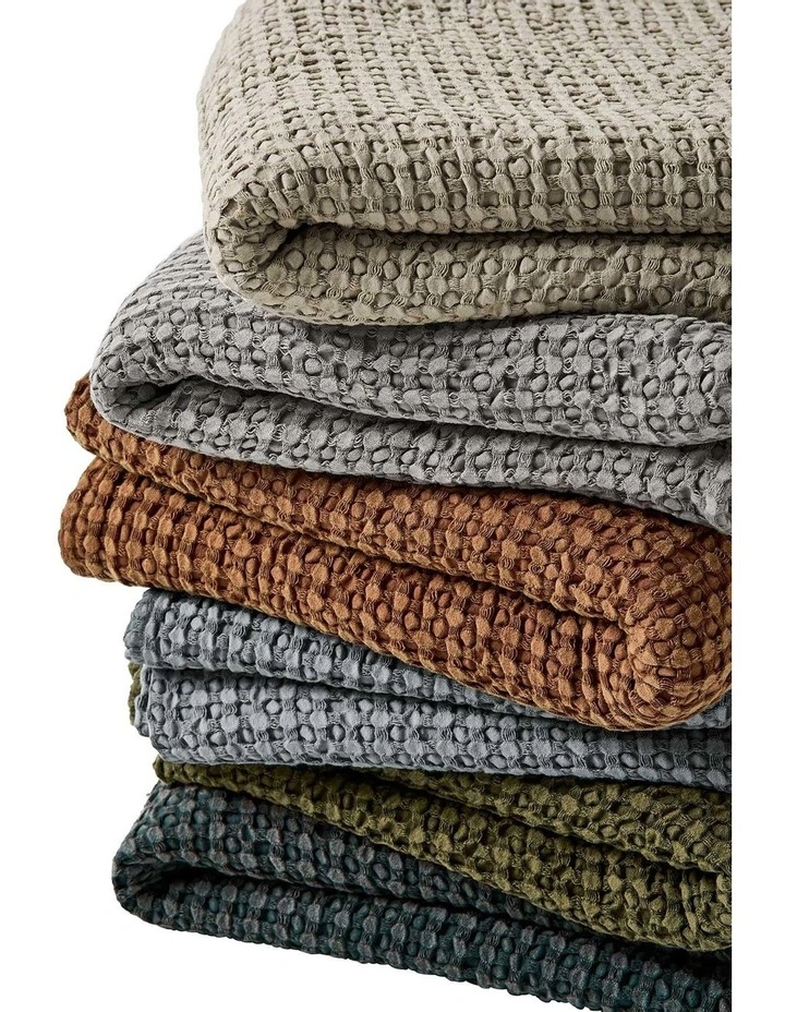 Waffle Bed Cover in Feather image 3