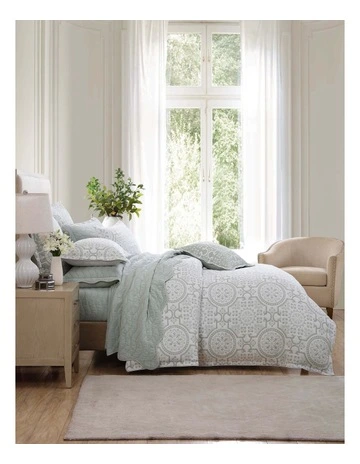 Mayfair Quilt Cover Set in Sage