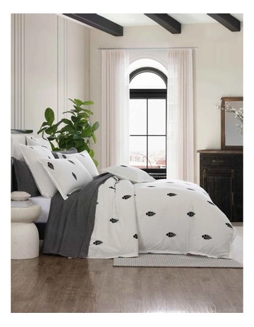 Khari Quilt Cover Set in Charcoal