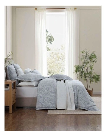 Althea Quilt Cover Set in Denim