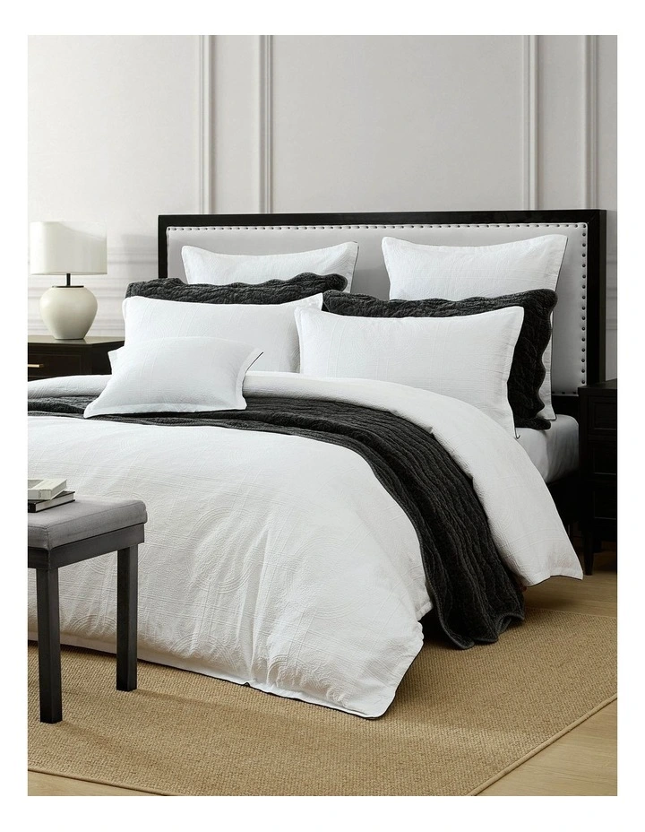 Catalina Quilt Cover Set in White image 2