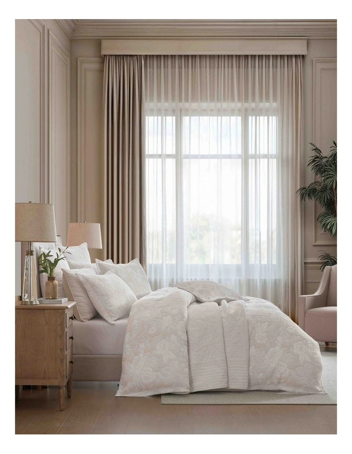 Eva Quilt Cover Set in Stone image 1