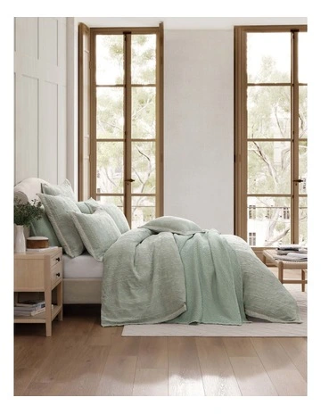 Florence Quilt Cover Set in Sage