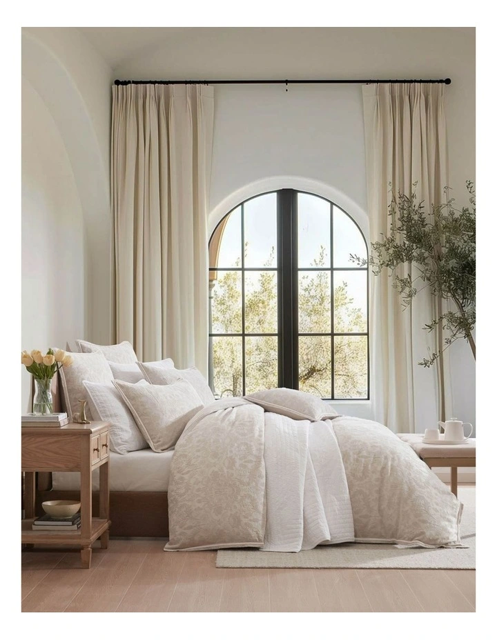Savanna Quilt Cover Set in Natural image 1
