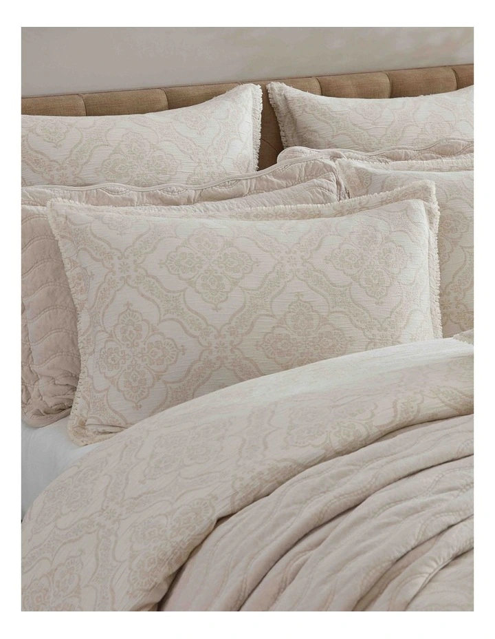 Parisian Quilt Cover Set in Beige image 3