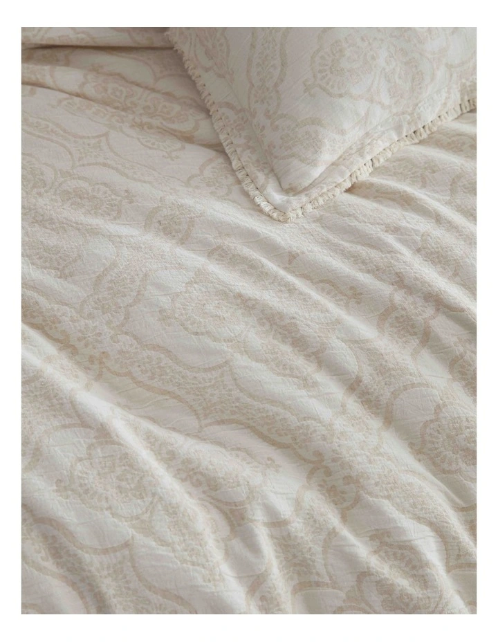 Parisian Quilt Cover Set in Beige image 4