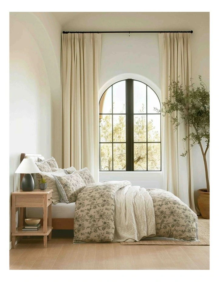 Perpetua Quilt Cover Set in Natural image 1