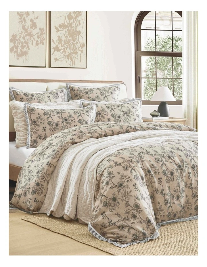Perpetua Quilt Cover Set in Natural image 2