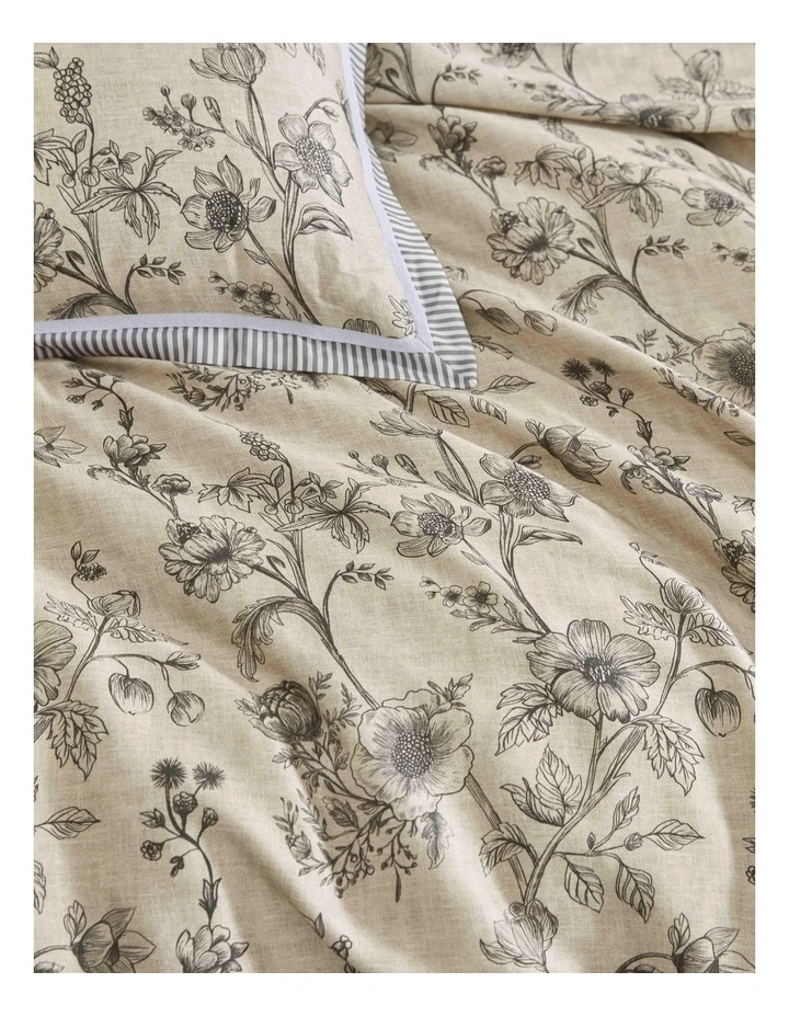 Perpetua Quilt Cover Set in Natural image 5