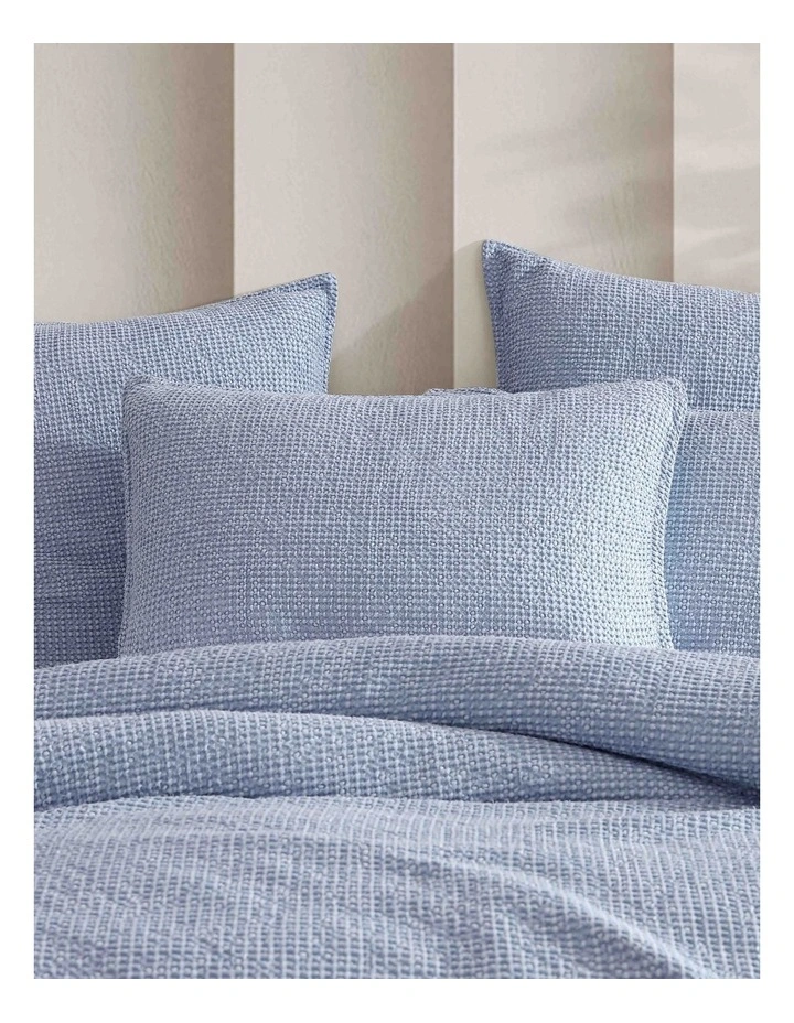 Urban Waffle Quilt Cover Set in Chambray image 3