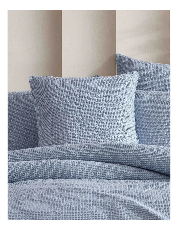 Urban Waffle Quilt Cover Set in Chambray image 4