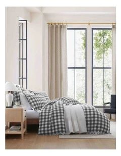 Waverley Quilt Cover Set in Charcoal