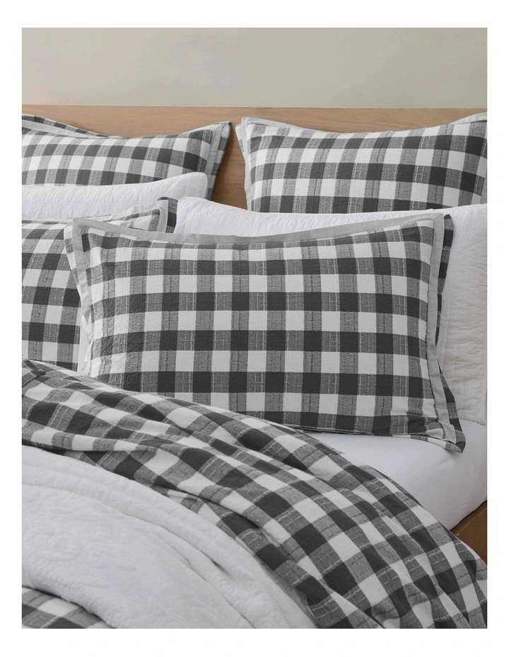 Waverley Quilt Cover Set in Charcoal image 3