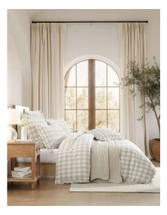 Waverley Quilt Cover Set in Stone