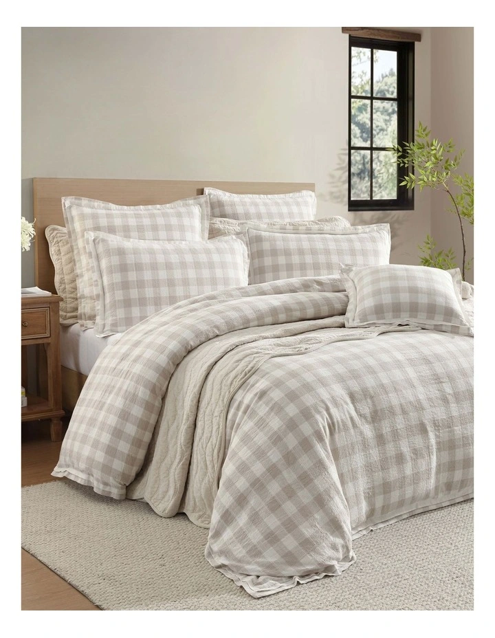 Waverley Quilt Cover Set in Stone image 2