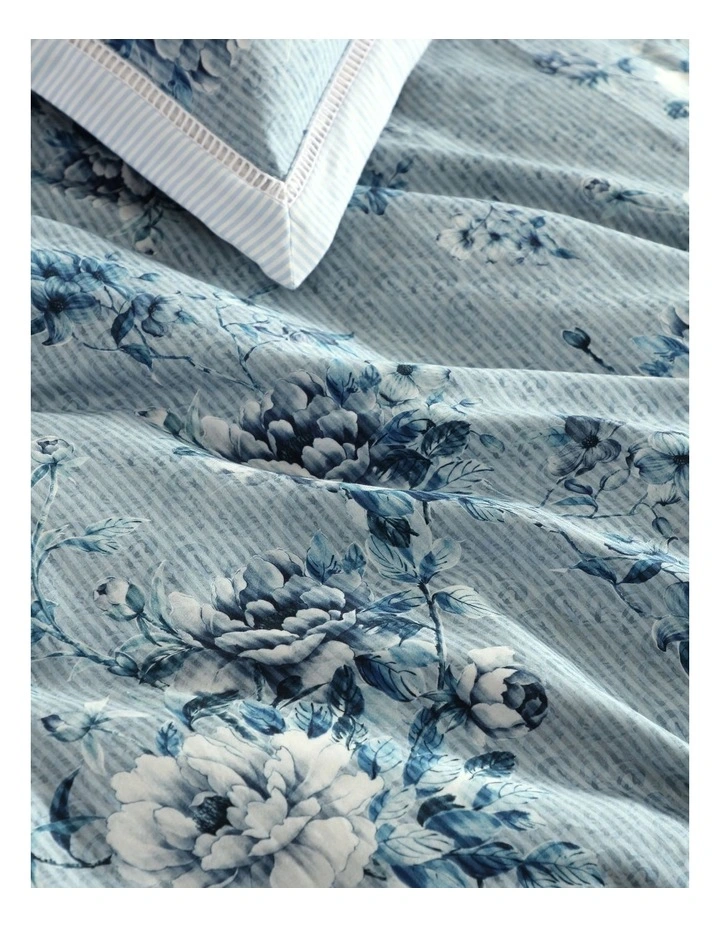 Liyana Quilt Cover Set in Blue image 6