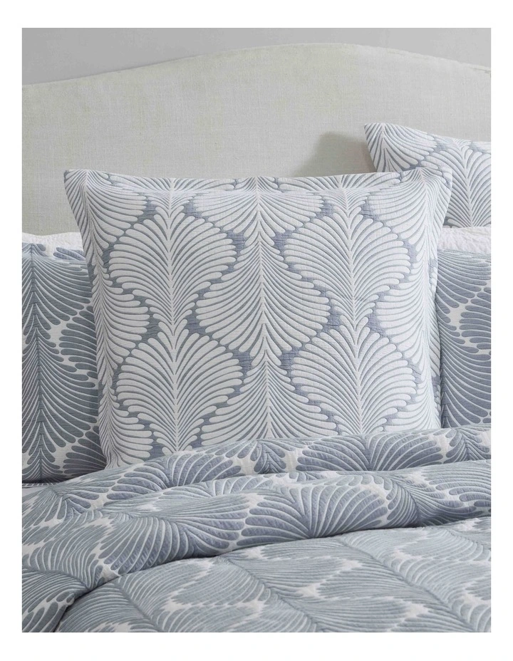 Monsera Quilt Cover Set in Chambray image 5