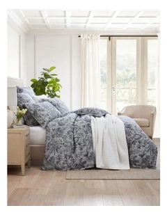 Paloma Quilt Cover Set in Ink