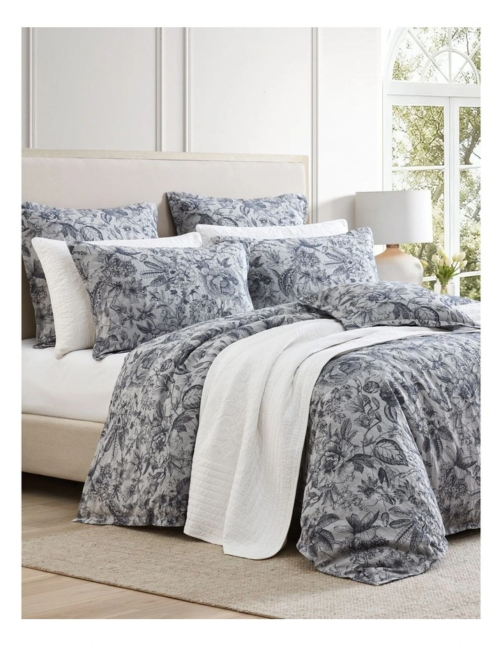 Paloma Quilt Cover Set in Ink image 2