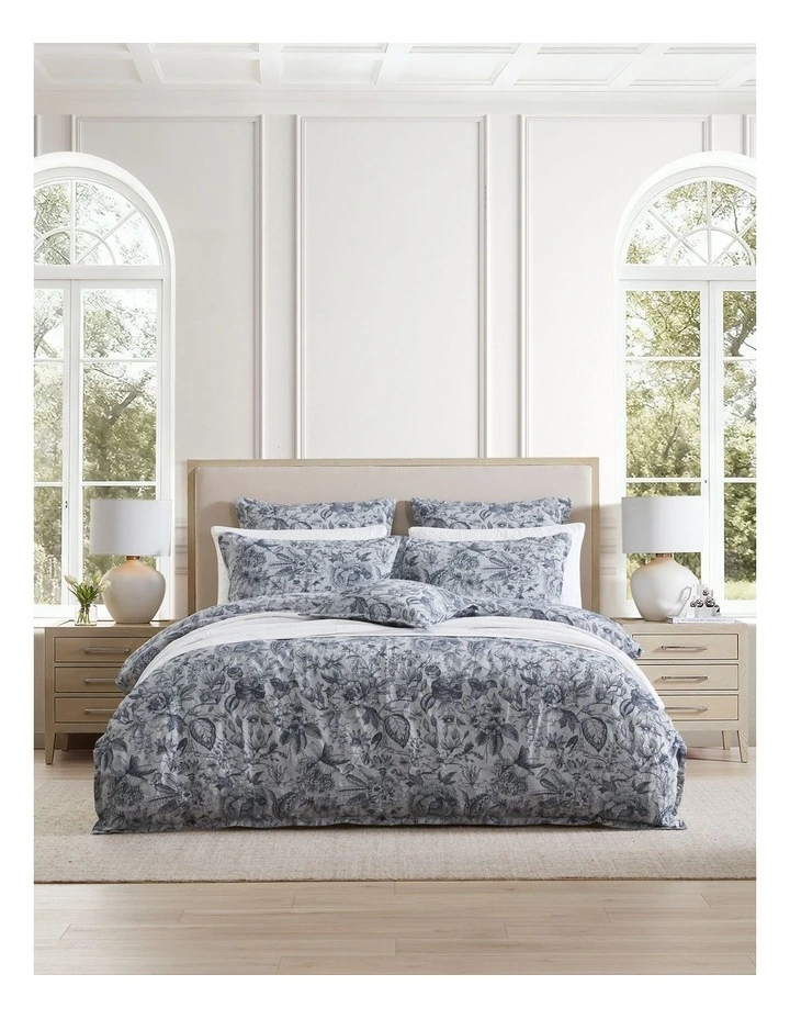 Paloma Quilt Cover Set in Ink image 3