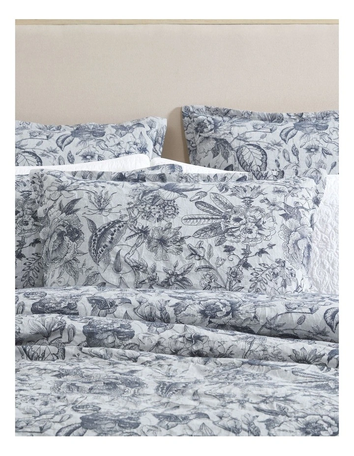 Paloma Quilt Cover Set in Ink image 4
