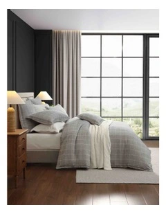 Stratus Quilt Cover Set in Charcoal