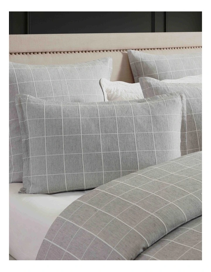 Stratus Quilt Cover Set in Charcoal image 4