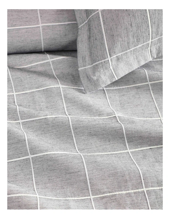 Stratus Quilt Cover Set in Charcoal image 6