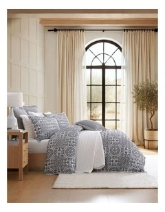 Mayfair Quilt Cover Set in Charcoal