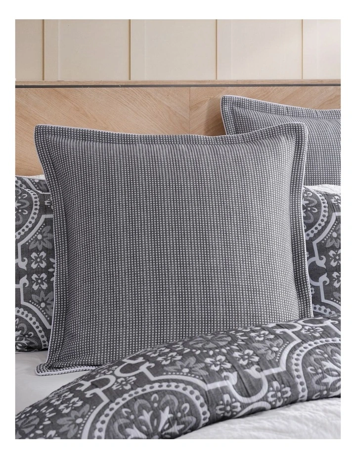 Mayfair Quilt Cover Set in Charcoal image 6