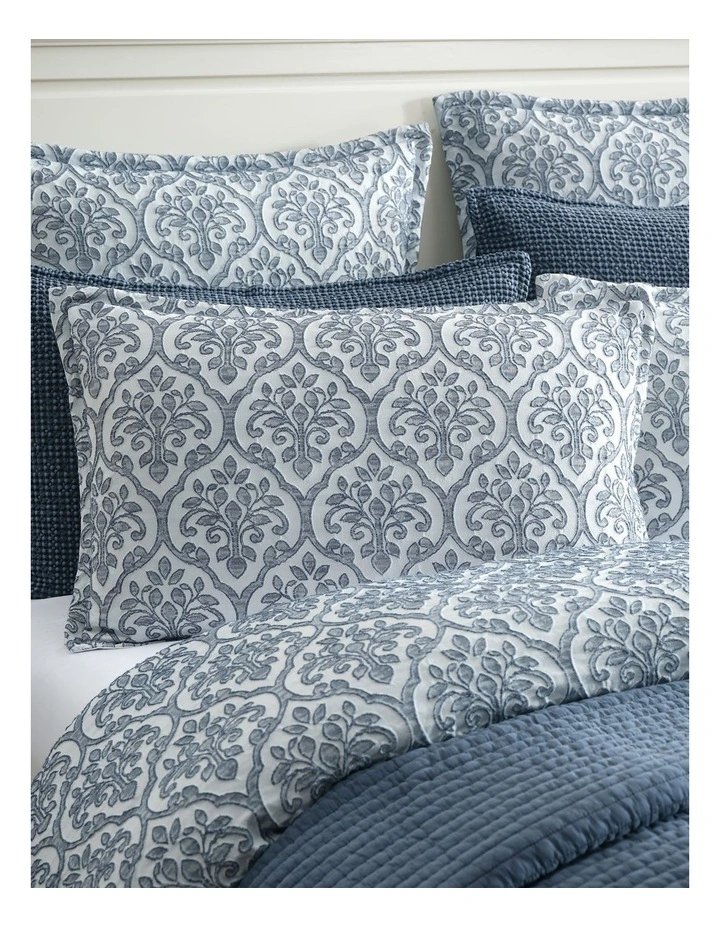 Theodora Quilt Cover Set in Petrol image 4