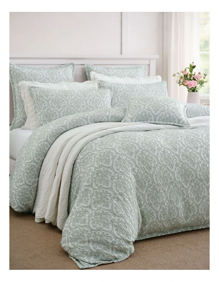 Theodora Quilt Cover Set in Sage image 2