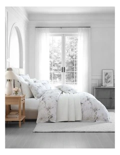 Sonnet Quilt Cover Set in White