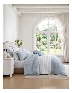 Garden Veil Quilt Cover Set in Chambray